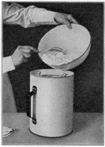 pouring the mixture