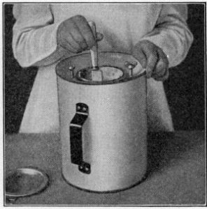 stirring the contents